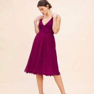 NWT Dress the Population Alicia Dress Dark Magenta Size Small